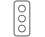 Coloriage Colorie les Feux de signalisation