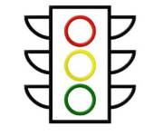 Coloriage et dessins gratuit Feu vert, orang&eacute; et rouge de route à imprimer