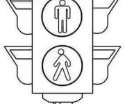 Coloriage Feux de signalisation imprimable