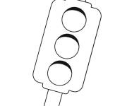 Coloriage Feux de signalisation pour sensibiliser les enfants