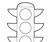 Coloriage Illustration des Feux de signalisation