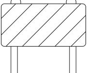 Coloriage Panneau de construction