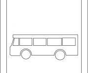 Coloriage et dessins gratuit Panneau de signalisation Arr&ecirc;t d&rsquo;autobus à imprimer