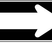 Coloriage Panneau de signalisation de direction &agrave; droite