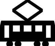 Coloriage Panneau de signalisation de Tram