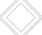 Coloriage et dessins gratuit Panneau de signalisation prioritaire à imprimer
