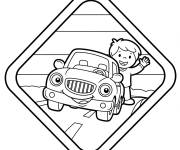 Coloriage Panneau priorit&eacute; &agrave; droite pour enfants