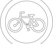 Coloriage Panneaux de v&eacute;los uniquement