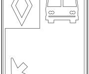 Coloriage et dessins gratuit Voie pour Bus à imprimer