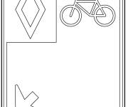 Coloriage Voie pour V&eacute;los