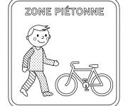 Coloriage Zone pi&eacute;tonne