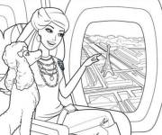 Coloriage et dessins gratuit Barbie &agrave; Paris à imprimer