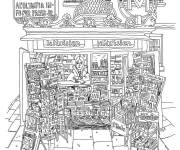 Coloriage Boutique parisien