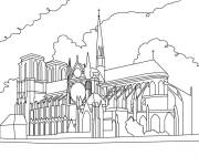 Coloriage et dessins gratuit Eglise &agrave; Paris à imprimer
