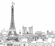 Coloriage Image de la capitale de France