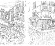 Coloriage Les avenues de Paris
