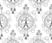 Coloriage M&eacute;daille de Paris