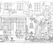 Coloriage Paris et le boulevard