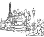 Coloriage et dessins gratuit Paris, la capitale de la mode à imprimer