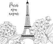 Coloriage Paris mon amour