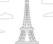 Coloriage Paris ou se situe le Tour Eiffel