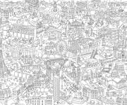 Coloriage Paris pour adulte
