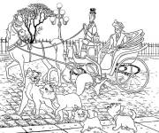 Coloriage Paris sc&egrave;ne de cartoon de Disney