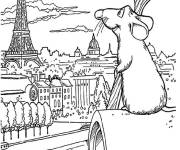 Coloriage Souris chef parisien