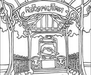 Coloriage Station de M&eacute;tro &agrave; Paris