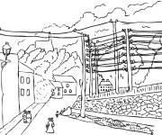 Coloriage Vue de Malakoff de Paris