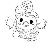 Coloriage Barney le hibou de Pikmi Pops