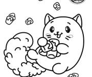 Coloriage Chat Snaks de Pikmi Pops