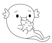 Coloriage Lessi l'Axolotl de Pikmi Pops
