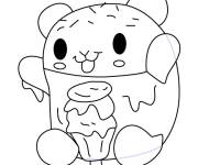 Coloriage Napolitain le cochon d'Inde de Pikmi Pops