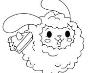 Coloriage No&euml;l le lapin de Pikmi Pops