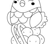 Coloriage Nori la grue de Pikmi Pops