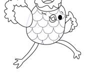 Coloriage Omelette l'autruche de Pikmi Pops
