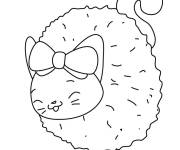 Coloriage Parple le chat de Pikmi Pops en couleur
