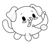 Coloriage Tater le chien mignon de Pikmi Pops