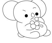 Coloriage Yuki le Koala de Pikmi Pops