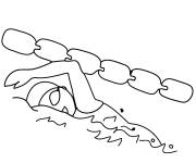 Coloriage Natation dans Piscine cp