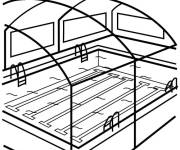 Coloriage Piscine couvert facile