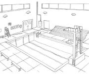 Coloriage Piscine couvert gratuit