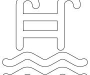 Coloriage Piscine en emoji