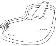 Coloriage Piscine facile