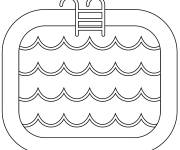 Coloriage Piscine facile &agrave; dessiner