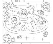 Coloriage Piscine page de coloriage