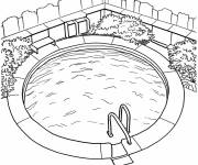 Coloriage Piscine pour la f&ecirc;te