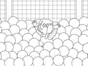 Coloriage Une Piscine &agrave; balles
