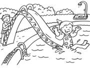 Coloriage Une piscine se rafra&icirc;chir